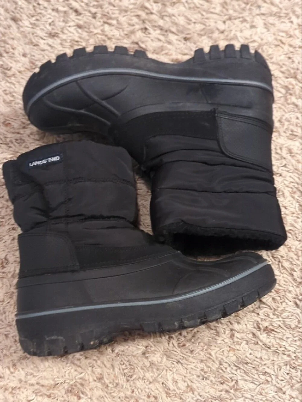 3M Thinsulate Black Insulated Winter Boots